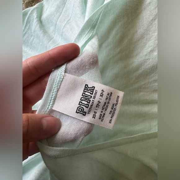 💓 Pink Victoria secret mint loose blouse top sleepwear xs-s oversize - Picture 2 of 2